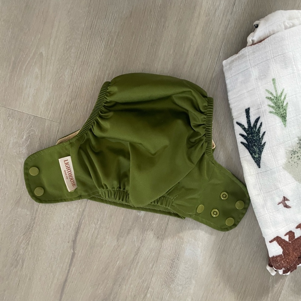 NWOT Awarded 🏆 Organic cloth Diaper with baby blanket and inserts bundle